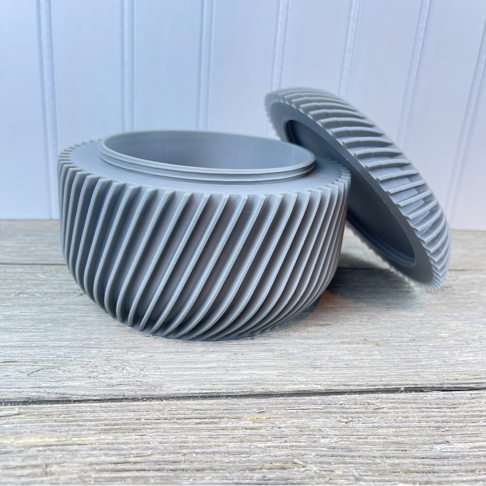 Lidded Storage Bin, The Toka Storage Container, Desk Organizer